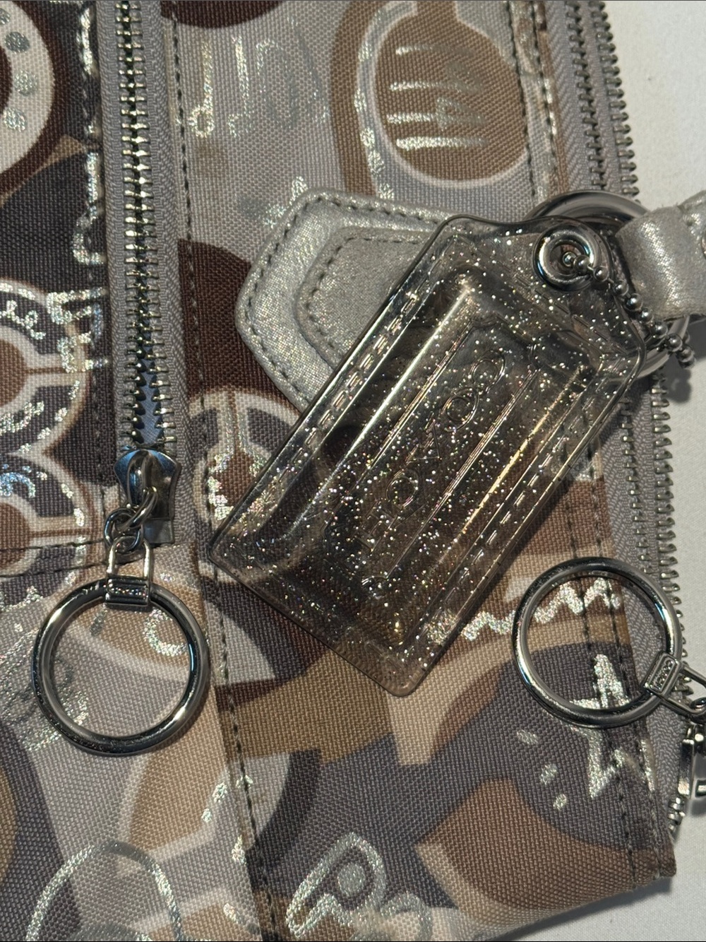 Coach Poppy Neutral Multi-Pattern Tote in Taupe, Brown and Cream - Picture 12 of 14